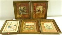 (5) custom framed coin collector’s sets to