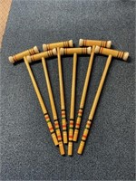 Set of six croquet mallet’s