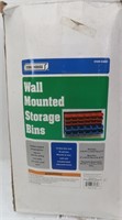 NIB Wall Mount Plastic Storage Bins