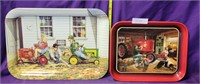 TWO FARM TRACTOR ADVERTISING TINS