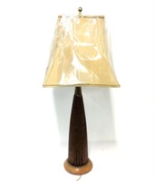 Wood & Brass Table Lamp