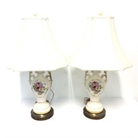 (2) Ceramic Urn Table Lamps