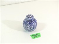 Blue & White Mini Jar with Lid - 2.75" tall