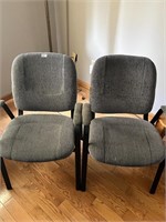Pair of padded chairs.