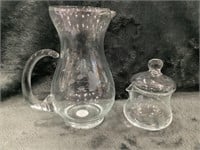 Princess House Small Pitcher and Creamer
