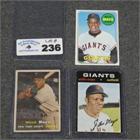 1957, 1969 & 1971 Topps Willie Mays Cards