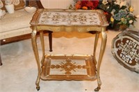 Italian Florentine Serving Cart With 3 Different