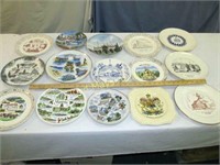 12pc Vintage Porcelain & Ceramic Collector Plates