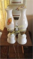 Pair Of Milk Glass Lamps