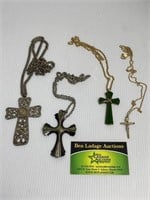Sarah Cov 1/20 14kgf crucifix & 3 crosses
