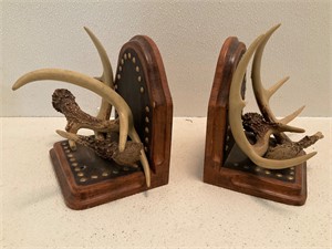 PAIR OF HORNY BOOK ENDS