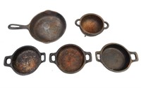 VARIOUS CAST IRON SKILLETS/PANS AND MORE