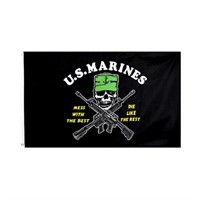 US Marines Mess With The Best Flag 3ft X 5ft