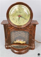 Vintage Master Crafters Electric Fireplace Clock