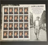 Legends of Hollywood James Dean Stamp Sheet