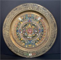 Brass with Enamel Mayan Calendar