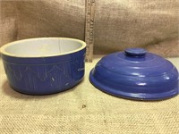 Vintage Blue Art Deco stoneware