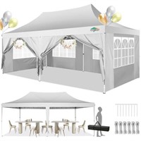 COBIZI 10x20 Pop Up Canopy Tent with 6 Sidewalls,