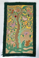Hooked rug - "Tree of Life" - 35" x 58"