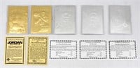 (5) GOLD& SILVER CARDS - GEHRIG, RUTH,