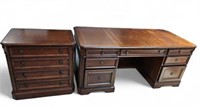 Hooker Contemporary Desk & File Cabinet.