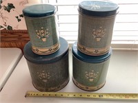 4 pc metal canister set