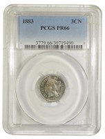 PCGS Proof-66 1883 Nickel Three-Cents