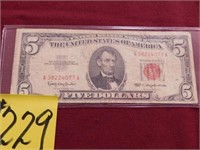1963 Ser. $5 U.S. Note - Red Seal