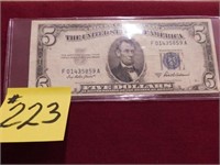 1953A Ser. $5 Silver Certificate (Good Condition)