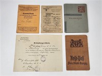 ASSORTED LOT OF GERMAN WWII BOOKS PAPERWORK