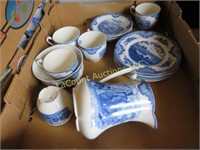 johnson bros old britian castle blue dishes