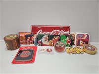 Coca Cola Coasters, Paperweight, Tin, License