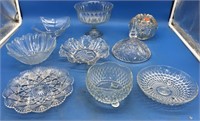 Glass Punch Cups And Clear Glass Pieces