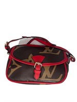Baguette Bag Brown Monogram w/ Red Accents