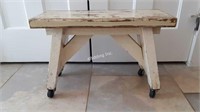 Primitive look rolling bench -perfect for plants