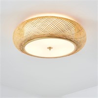 $123  Bamboo Flush Mount Ceiling Light (19-inch)