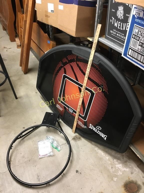 NEW SPALDING BASKETBALL BACKBOARD W/ HARDWARE