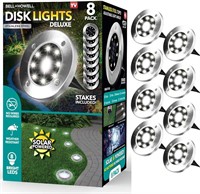 Bell+Howell Solar Disk Lights  LED (Set of 8)