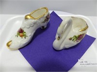 ROYAL ALBERT "OLD COUNTRY ROSES" SWAN AND SLIPPE