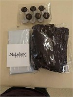 McLeland shower curtain set, 12 hooks, liner and