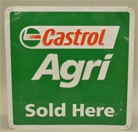 Embossed CASTROL  Agri-Sold Here Sign