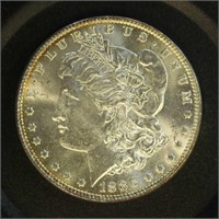 US Coins 1886 Morgan Silver Dollar, AU/BU