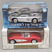 2 Collectible Die Cast Corvettes