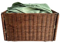 Wicker Basket with Tablecloths