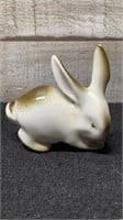 Vintage Zsolnay Hungarian Rabbit Figurine 3" Long