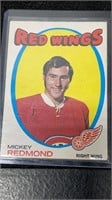 Mickey Redmond 1971-72 Red Wings Hockey Card Note
