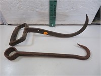 3 Vintage Meat Hooks 13&1/2"