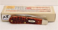 CASE CUTLERY DARK RED BONE STANDARD JIG HANDLE