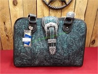 P&G Western Turquoise & Black Concealed Purse