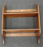 Vintage timber wall display stand